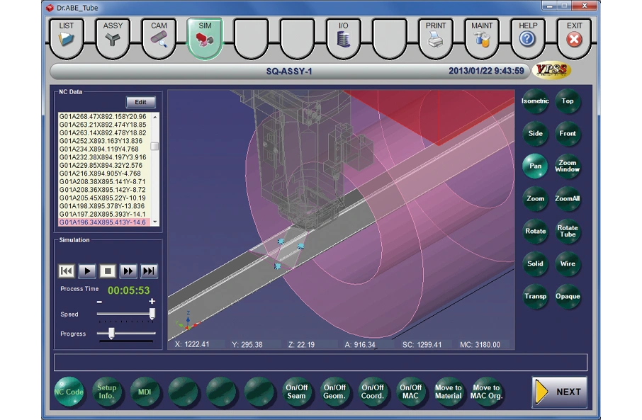 Dr.ABE Tube Programming Manufacturing Software