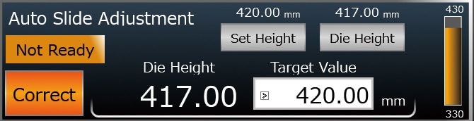Automatic slide adjustment as standard equipment